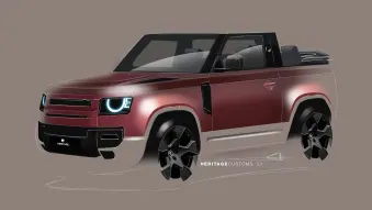 Heritage Customs convertible Land Rover Defender sketches