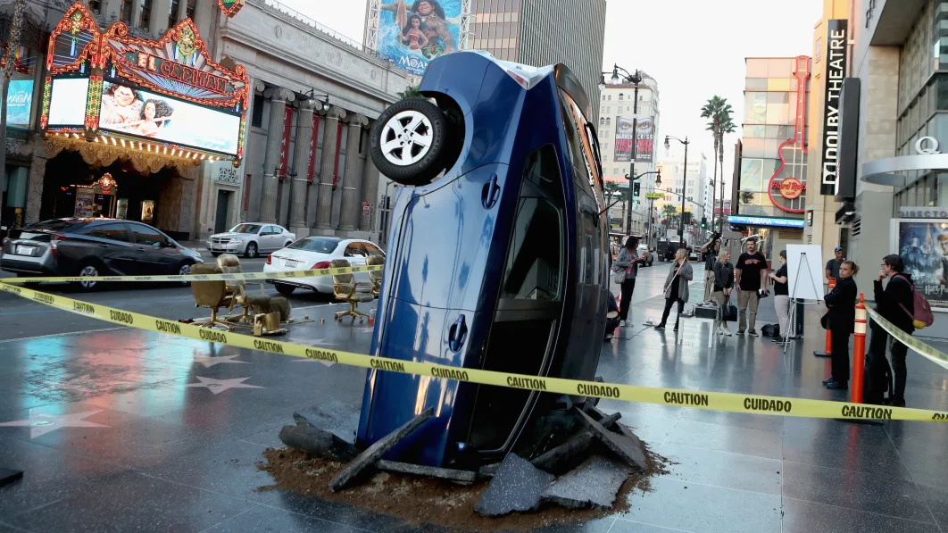 The Grand Tour Wrecked Toyota Prius In Los Angeles, CA